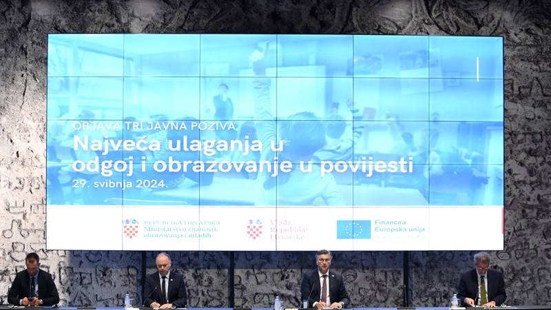 Najveće ulaganje u obrazovanje ikad u suvremenoj Hrvatskoj